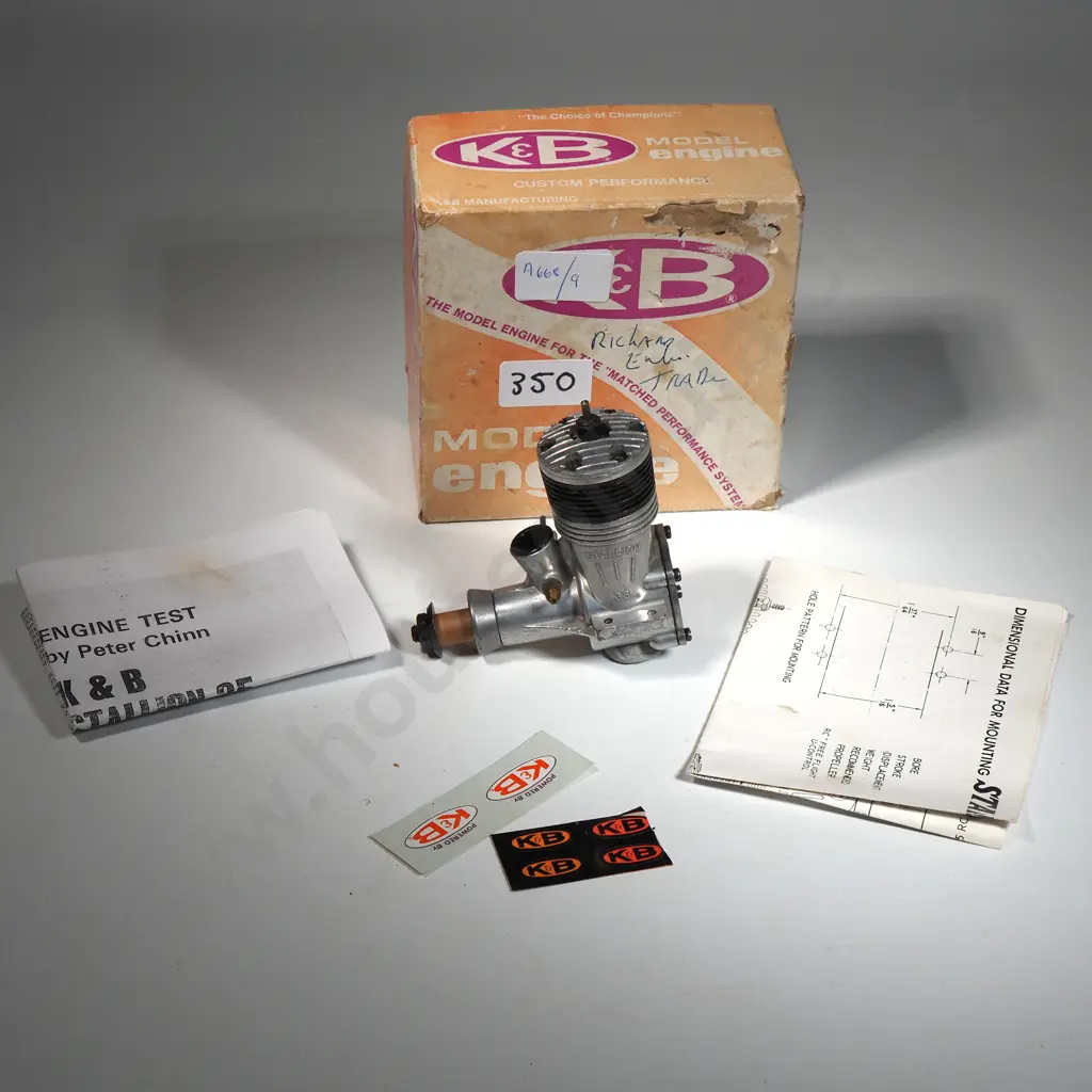 K&B Stallion 35 Engine. A Model Glowplug Airplane  Engine. An Internal Combustion Engine For Radio Controlled Planes Image 1++