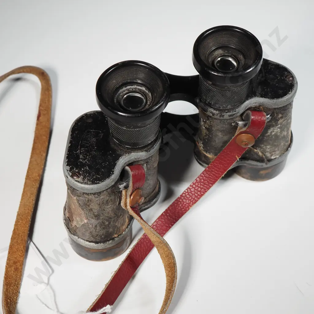 Pair Of Vintage Carl Zeiss Military Binoculars with Replacement Strap  Image 1++