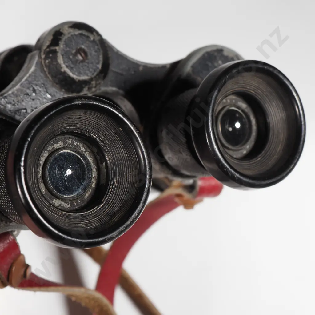Pair Of Vintage Carl Zeiss Military Binoculars with Replacement Strap  Image 1++