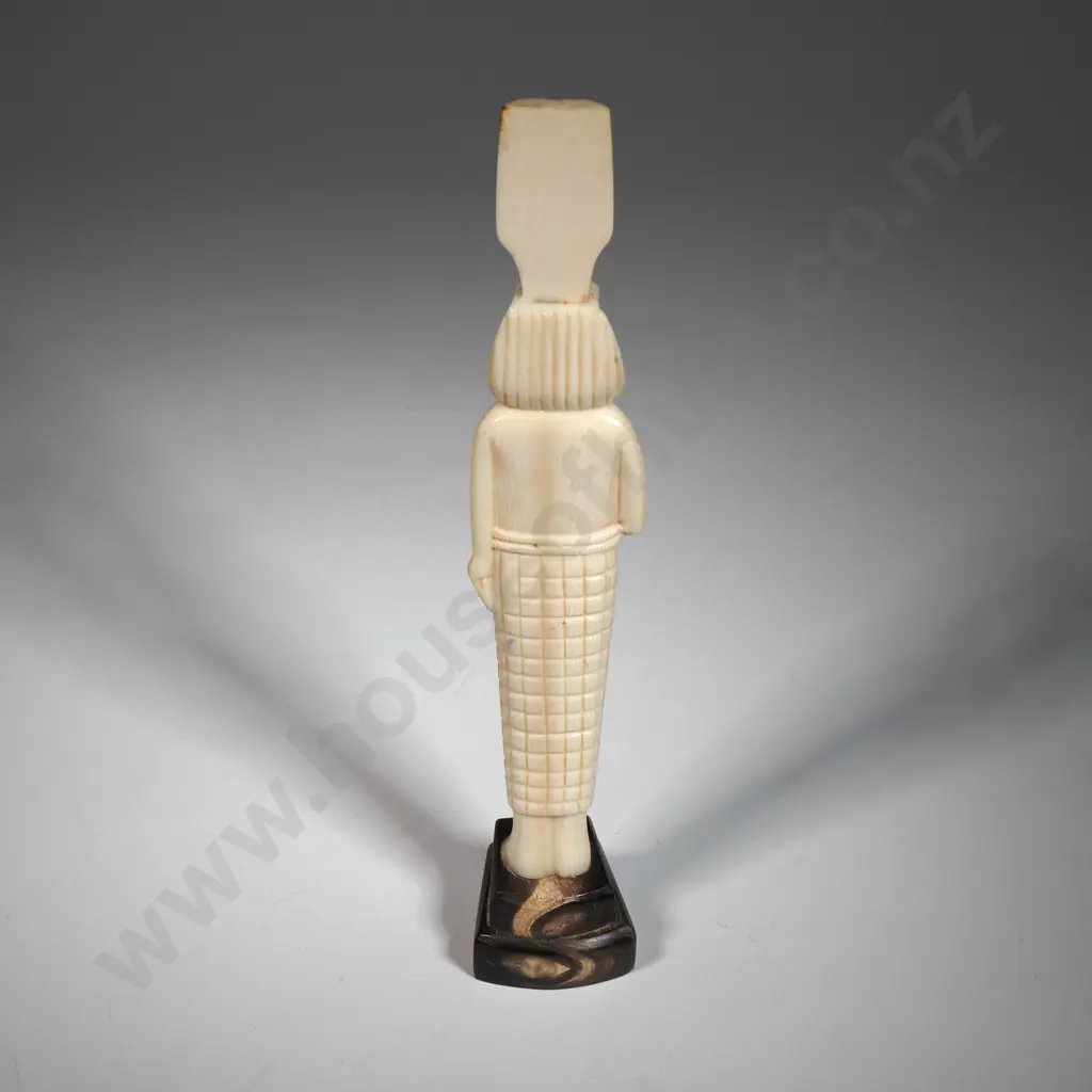 Carved Bone Figure of a Pharaoh on a Horn Base Image 1++