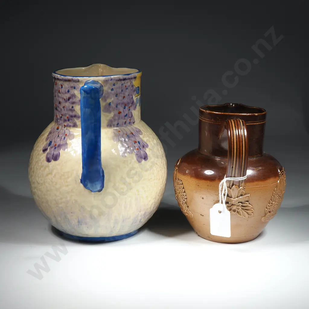 Doulton Lambeth Two Tone Jug & A Kensington Jug with Wisteria  Image 1++