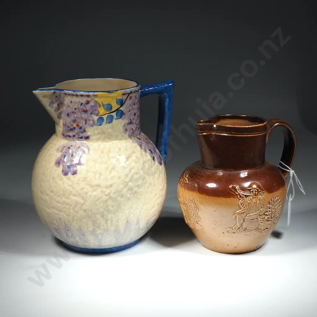 Doulton Lambeth Two Tone Jug & A Kensington Jug with Wisteria  Image 1++