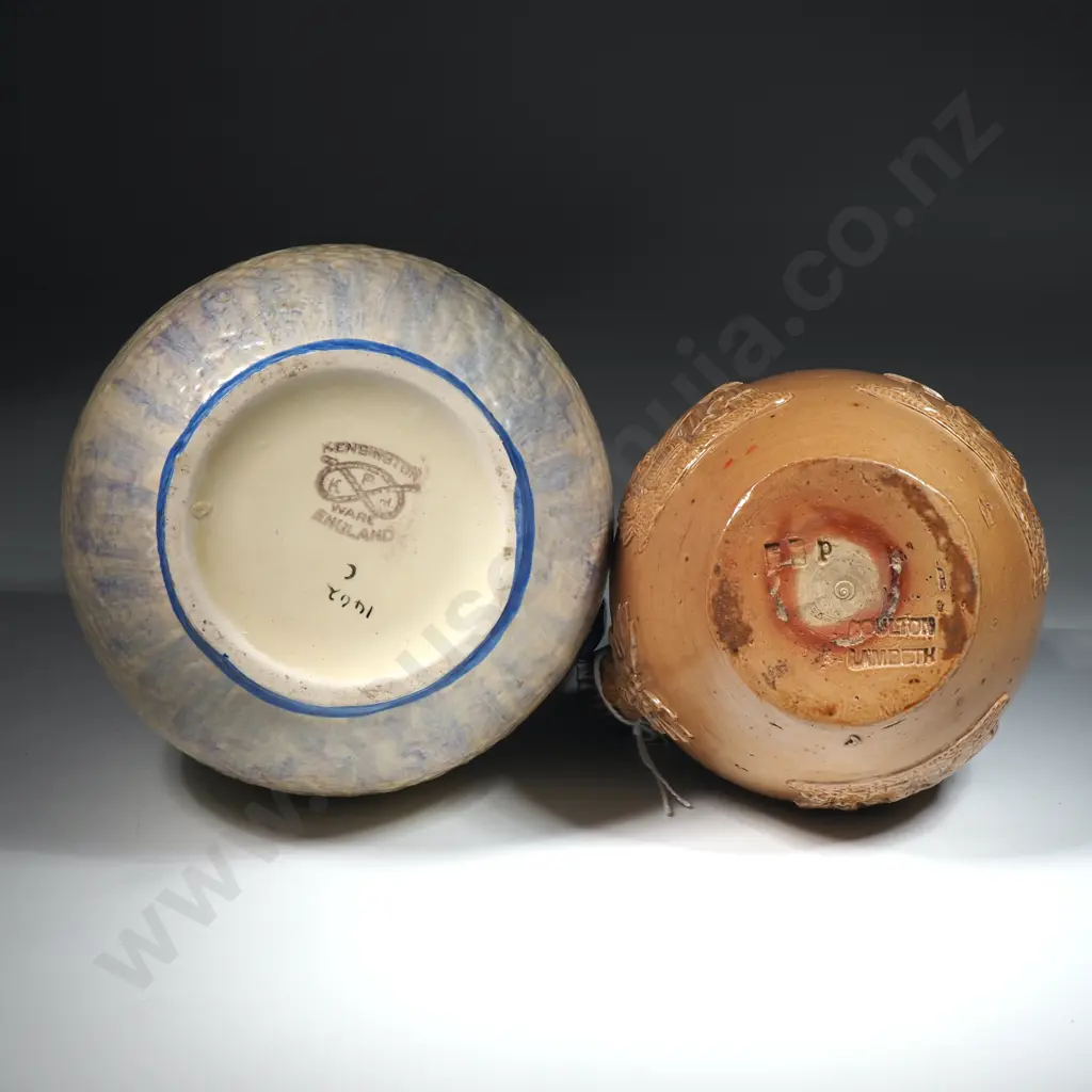 Doulton Lambeth Two Tone Jug & A Kensington Jug with Wisteria  Image 1++