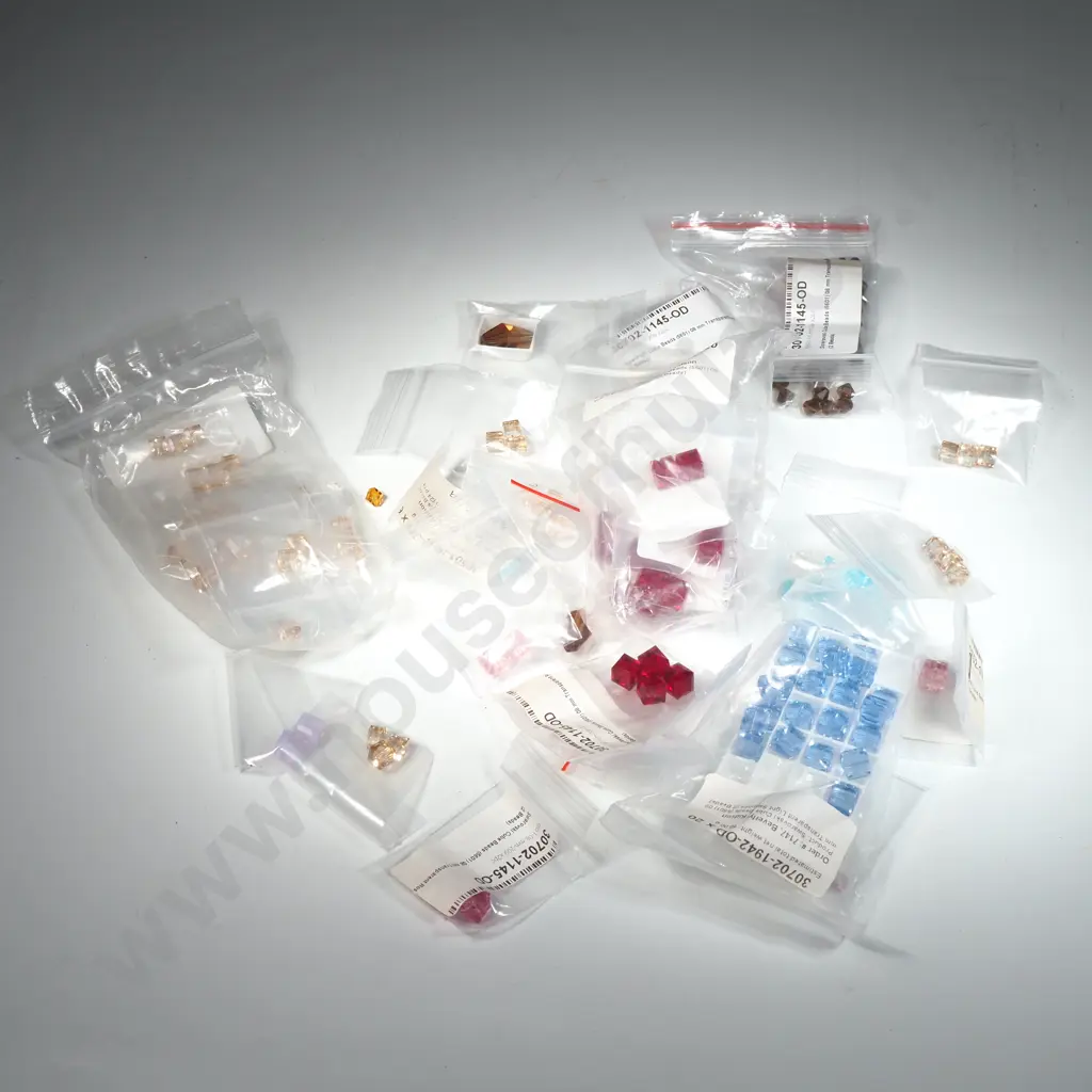 Quantity of Swarovski Beads in Various Shapes, Colours & Sizes Image 1++