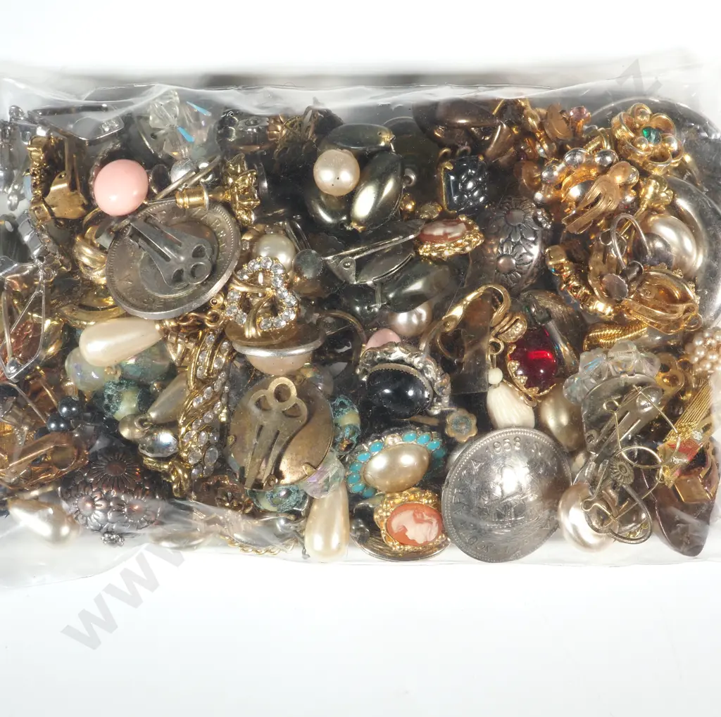 Large Quantity Of Costume Jewellery  Earrings Image 1++