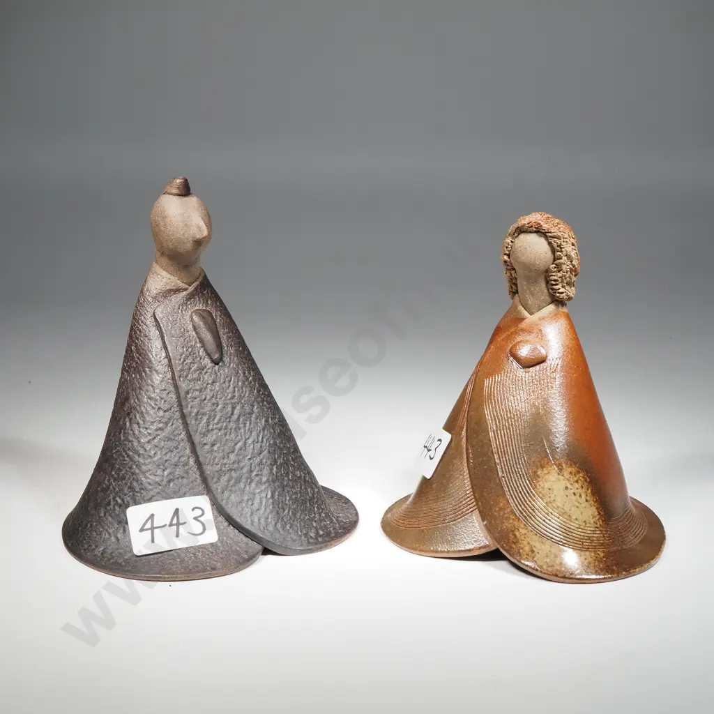 Collectible Abstract Ceramic Figurines in a Textured Finish Image 1++