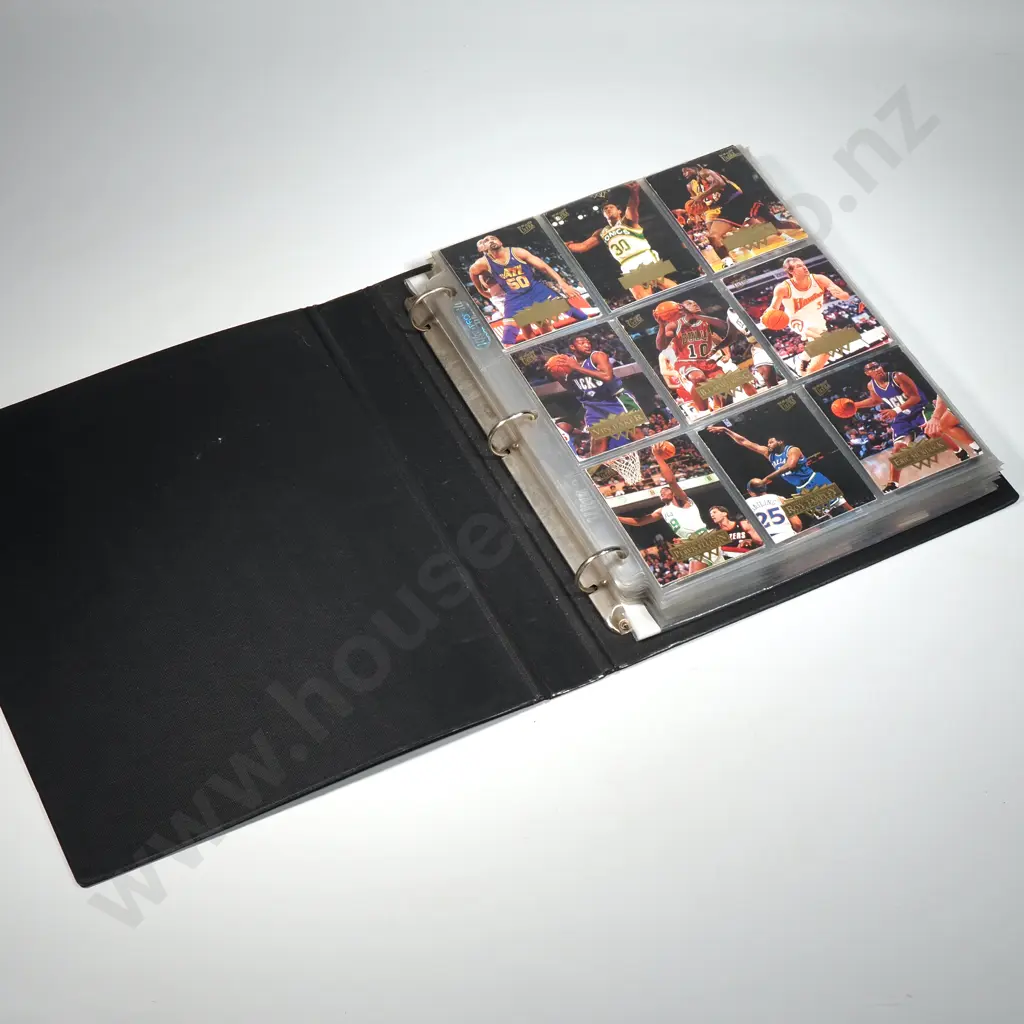 Folder Containing Vintage NBA Basketball Trading Cards From 1990s Fleer Ultra Series & A Large Quantity Of Phone  Cards Image 1++