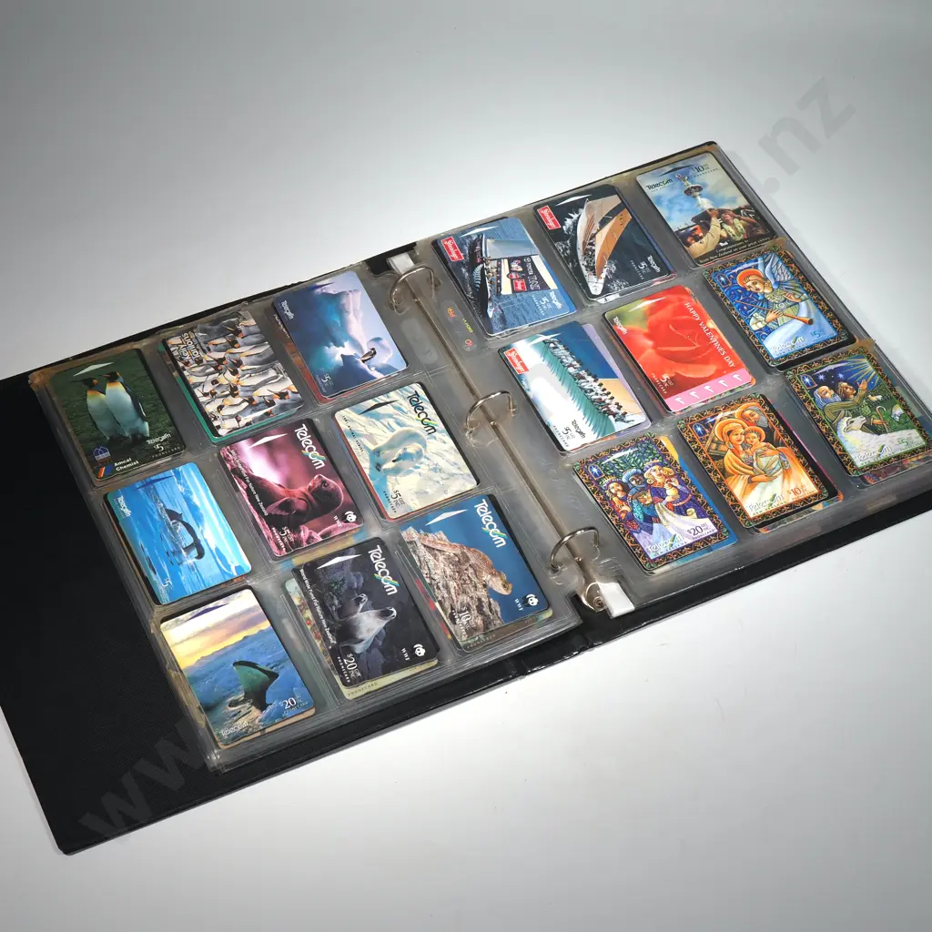 Folder Containing Vintage NBA Basketball Trading Cards From 1990s Fleer Ultra Series & A Large Quantity Of Phone  Cards Image 1++