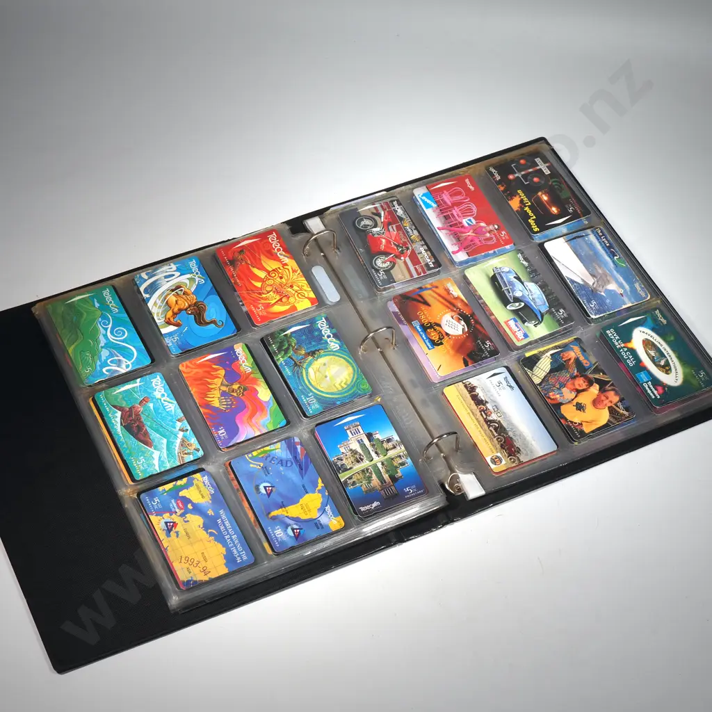 Folder Containing Vintage NBA Basketball Trading Cards From 1990s Fleer Ultra Series & A Large Quantity Of Phone  Cards Image 1++