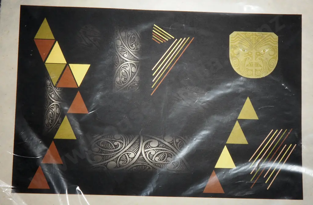 Contemporary Maori flax Paper Print Artwork Designed & Marketed By Visually Maori.  Image 1++