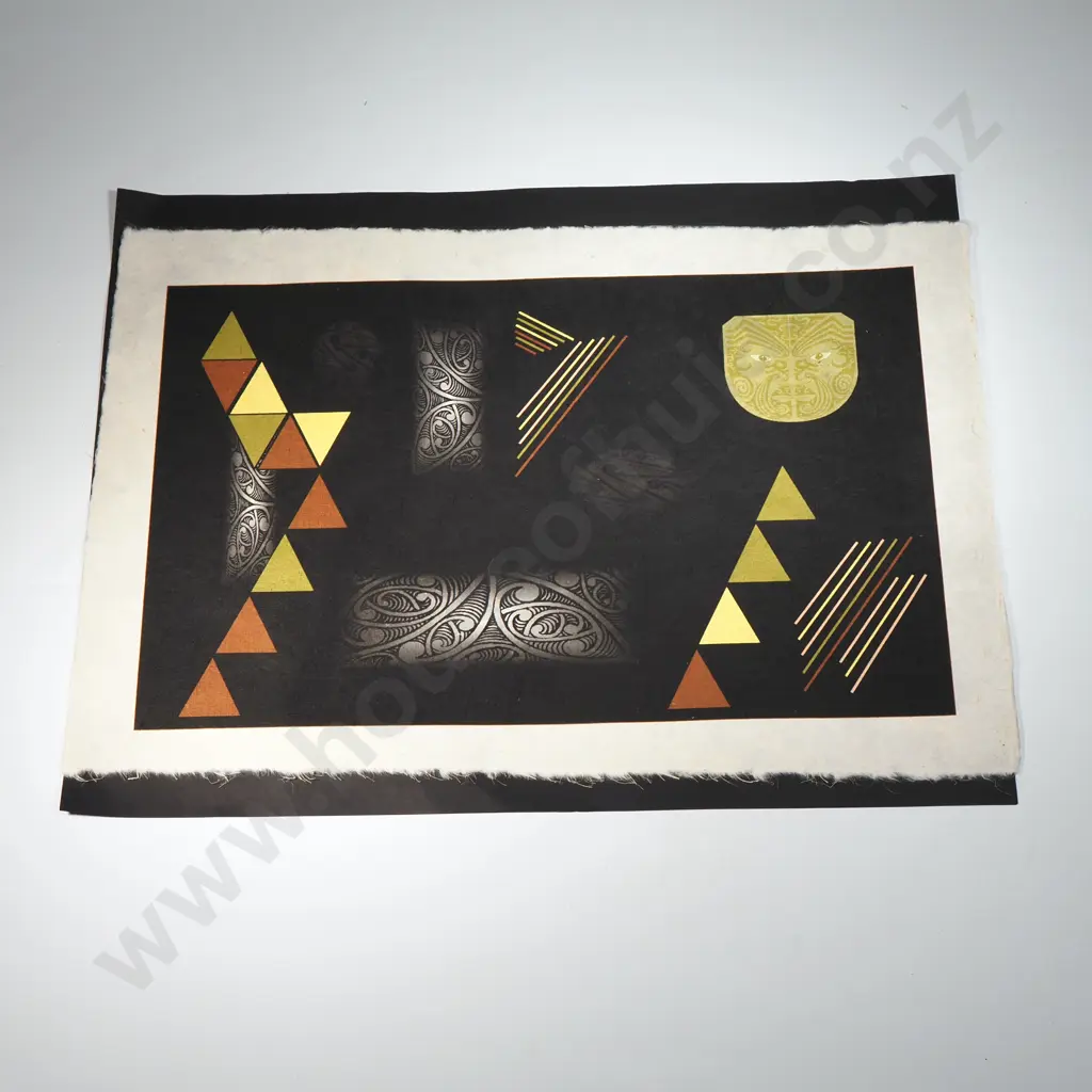 Contemporary Maori flax Paper Print Artwork Designed & Marketed By Visually Maori.  Image 1++