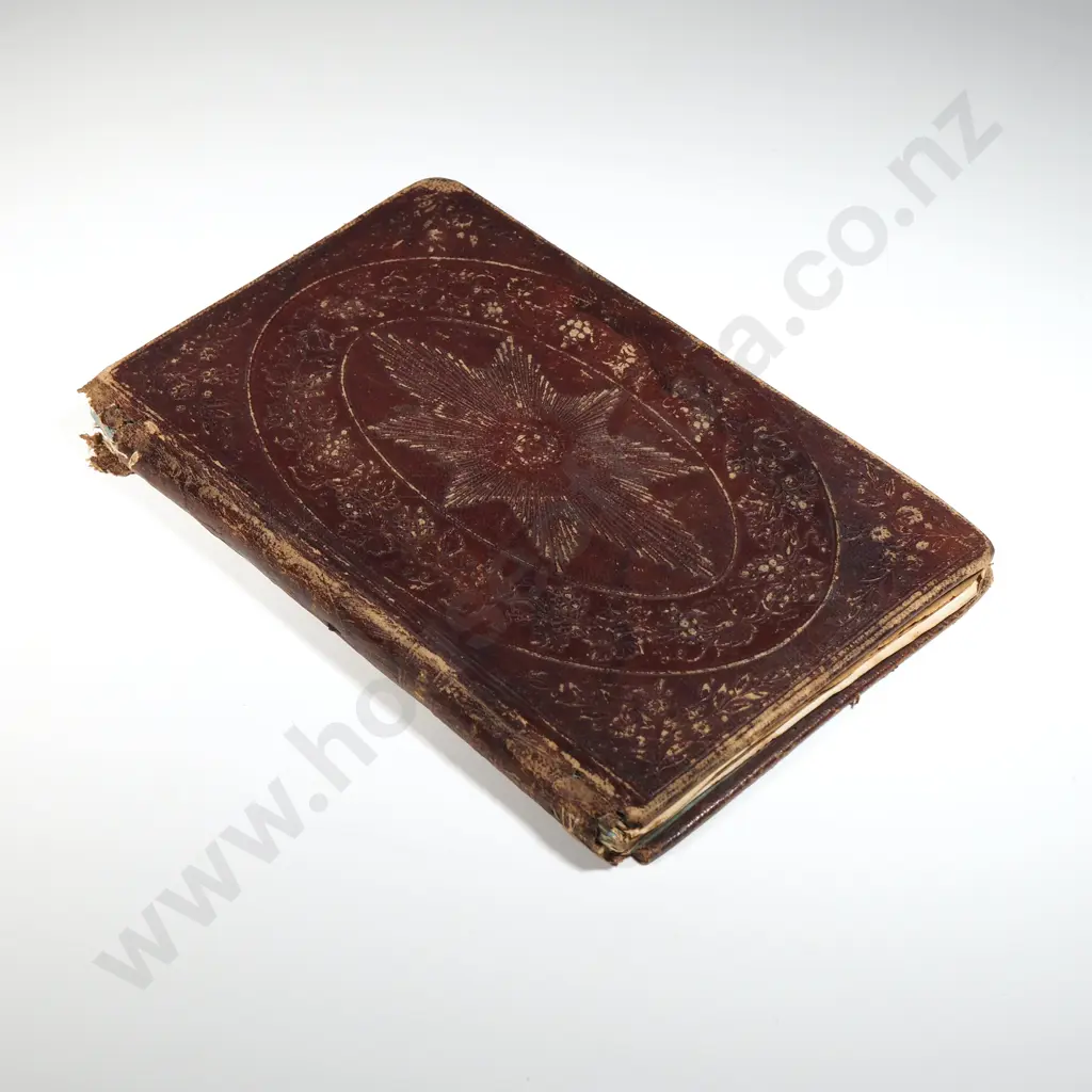 Antique Leather Bound Scrap Book Album. Image 1++