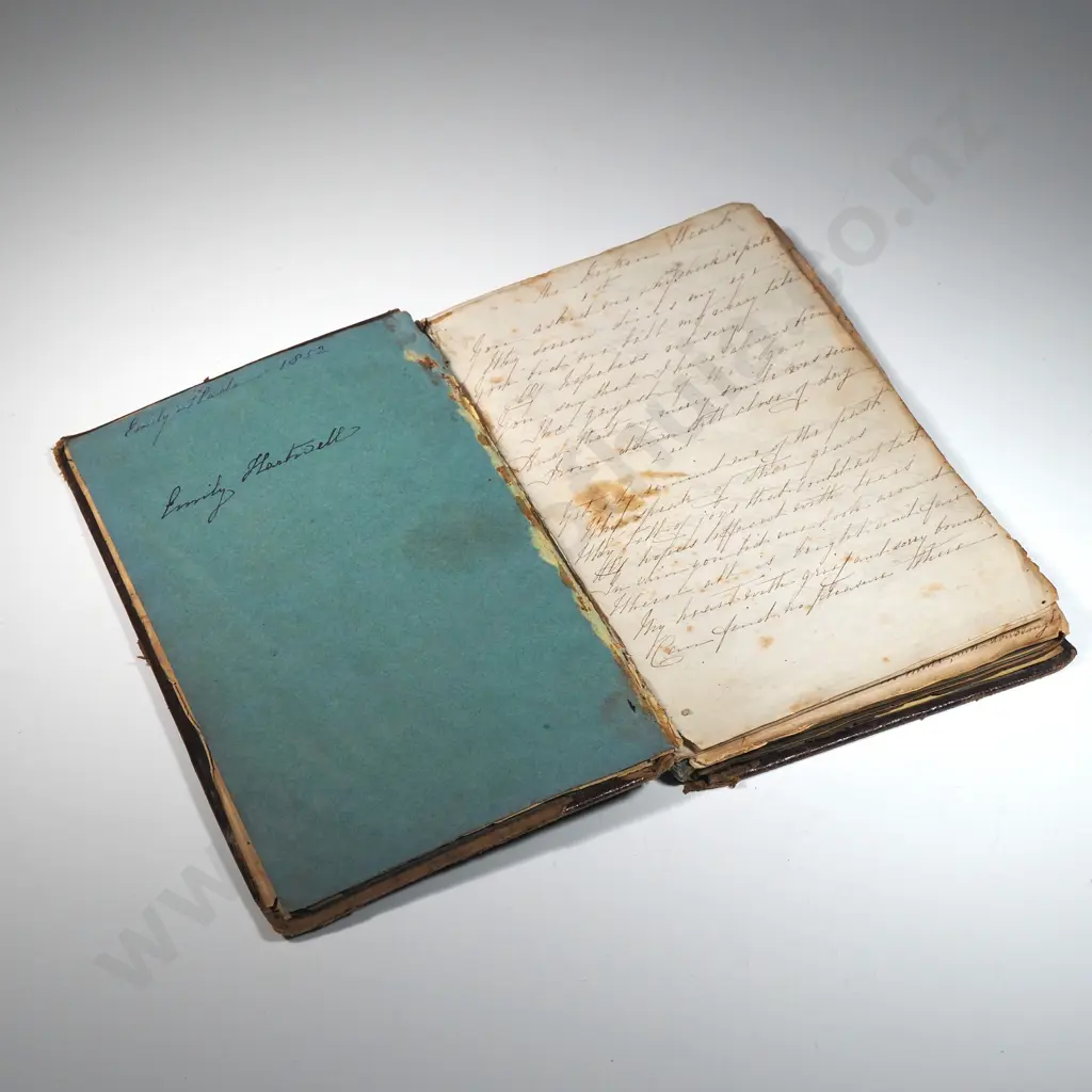 Antique Leather Bound Scrap Book Album. Image 1++