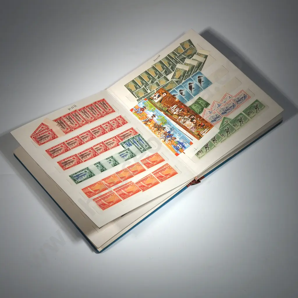 Vintage Stamp Album Containing New Zealand Stamps From The 50s & 60s. Mostly Unused.  Image 1++