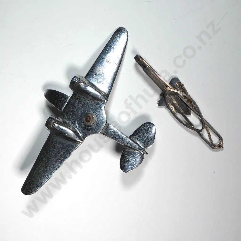 Small Trench Art Chrome Aeroplane Image 1++