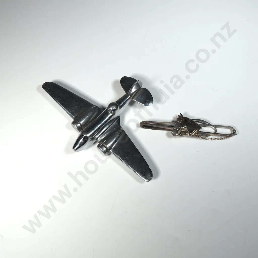 Small Trench Art Chrome Aeroplane Image 1++