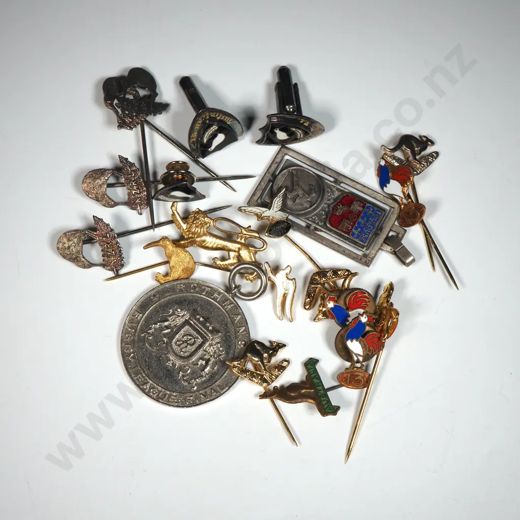 Quantity Of Souvenir Rugby & League Pins, Cufflinks & Commemorative Pendant Image 1++