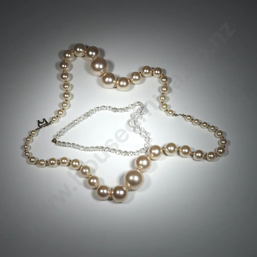 Vintage Faceted Crystal Beads & Faux Pearl Beads Image 1++