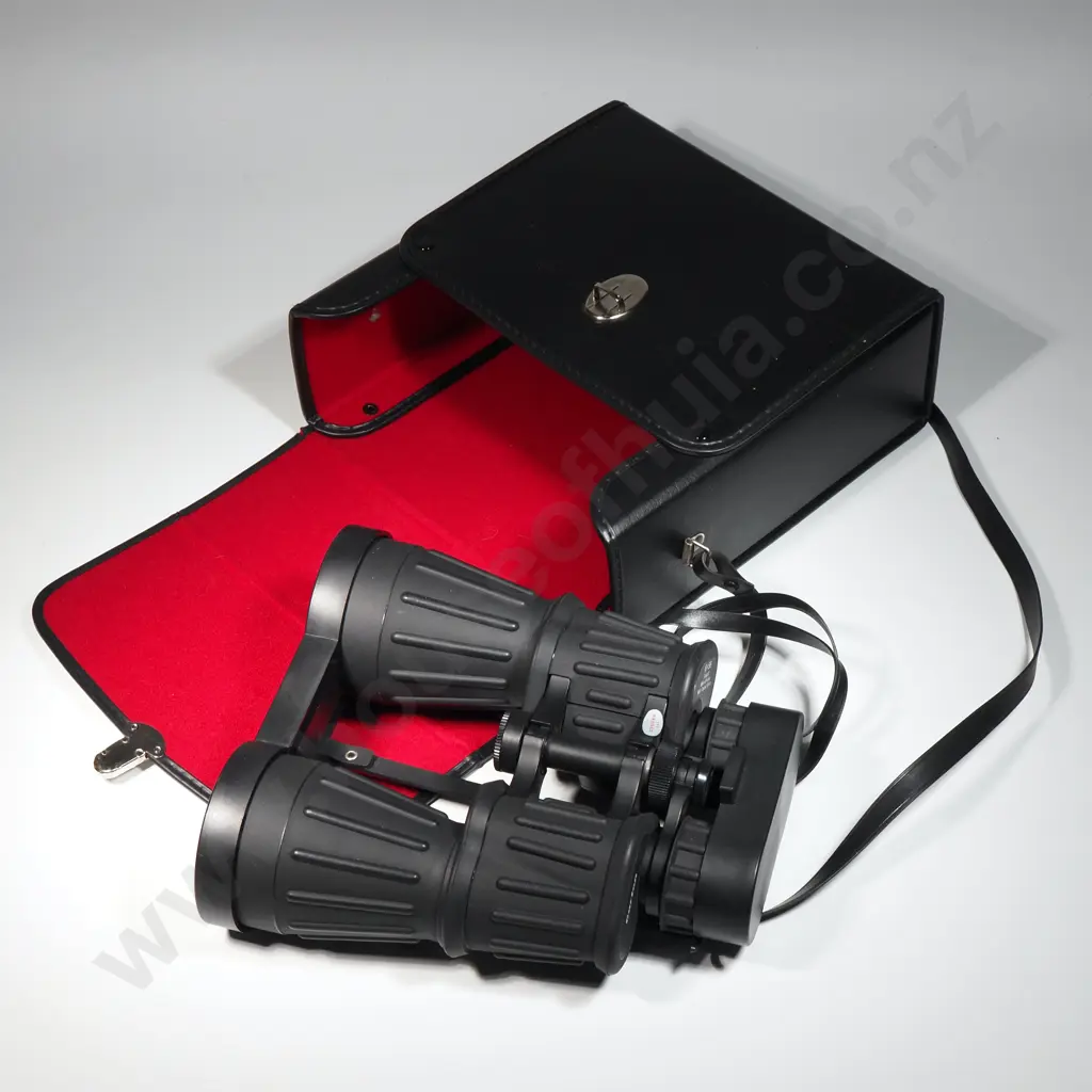 Cased Carton Binoculars 8/56 Back / Four Prisms Image 1++