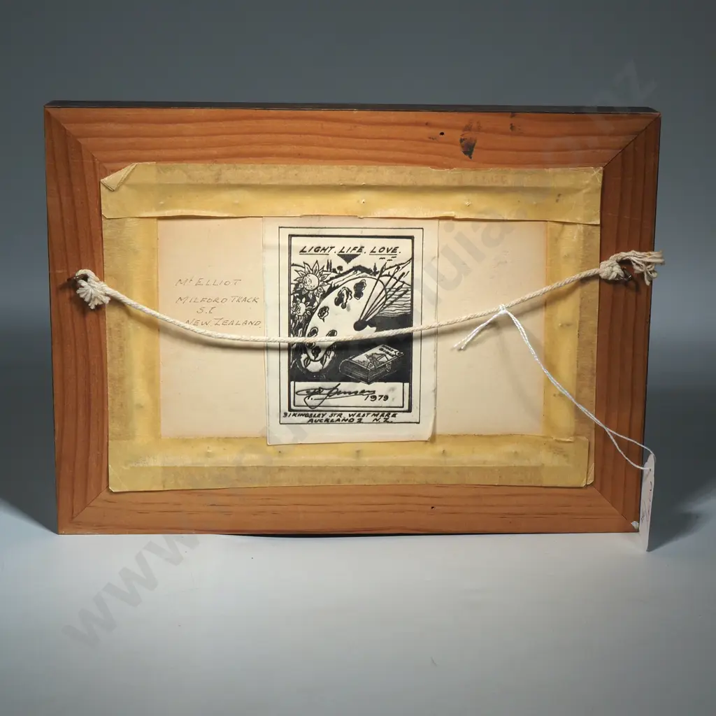 Mt Elliot, Milford Track, South Island, New Zealand.  Watercolour Image 1++