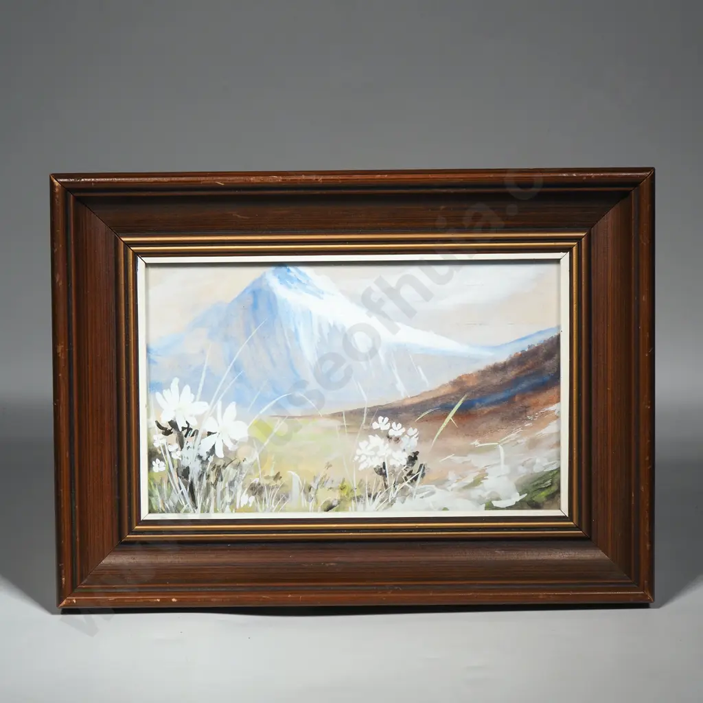 Mt Elliot, Milford Track, South Island, New Zealand.  Watercolour Image 1++