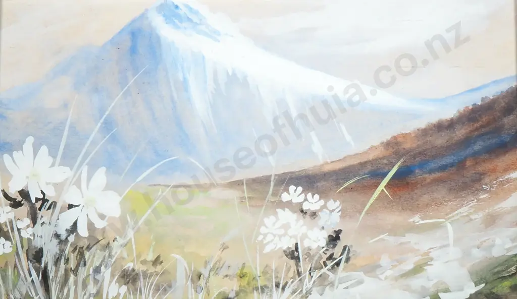 Mt Elliot, Milford Track, South Island, New Zealand.  Watercolour Image 1++