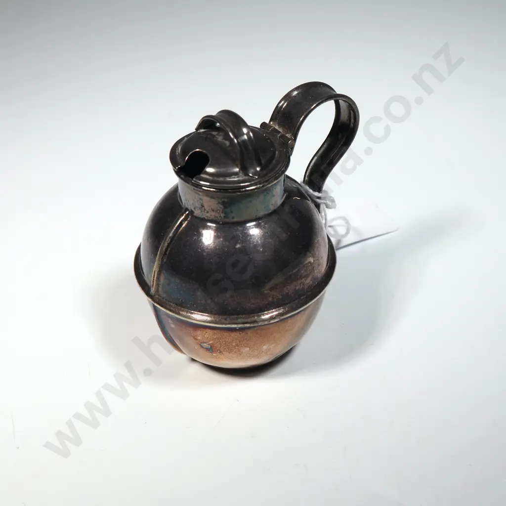 Silver Plate Mustard Pot in the Form of a Guernsey Milk Can Image 1++