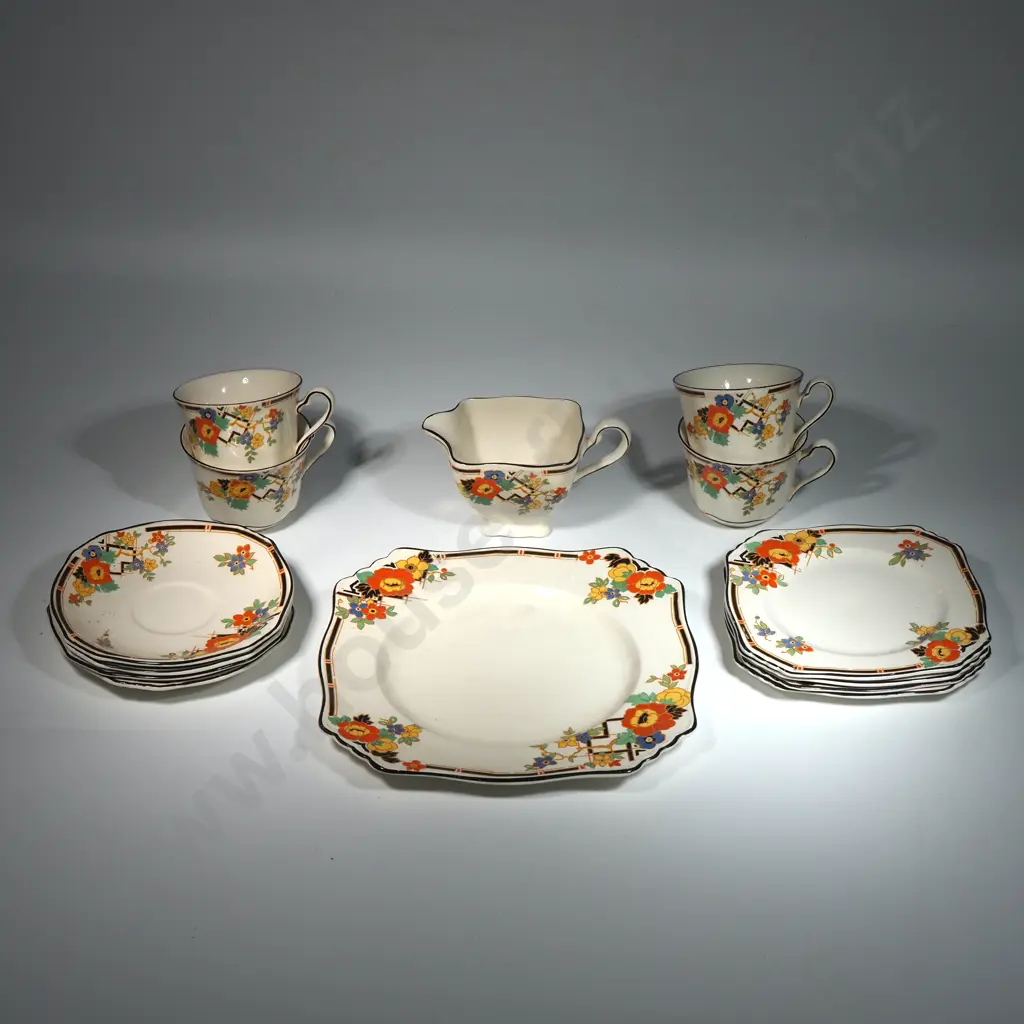 Coclough Six Place Tea Set (Only Five Cups), Royal Winton Part Tea Set & Miscellaneous Plates etc. Image 1++