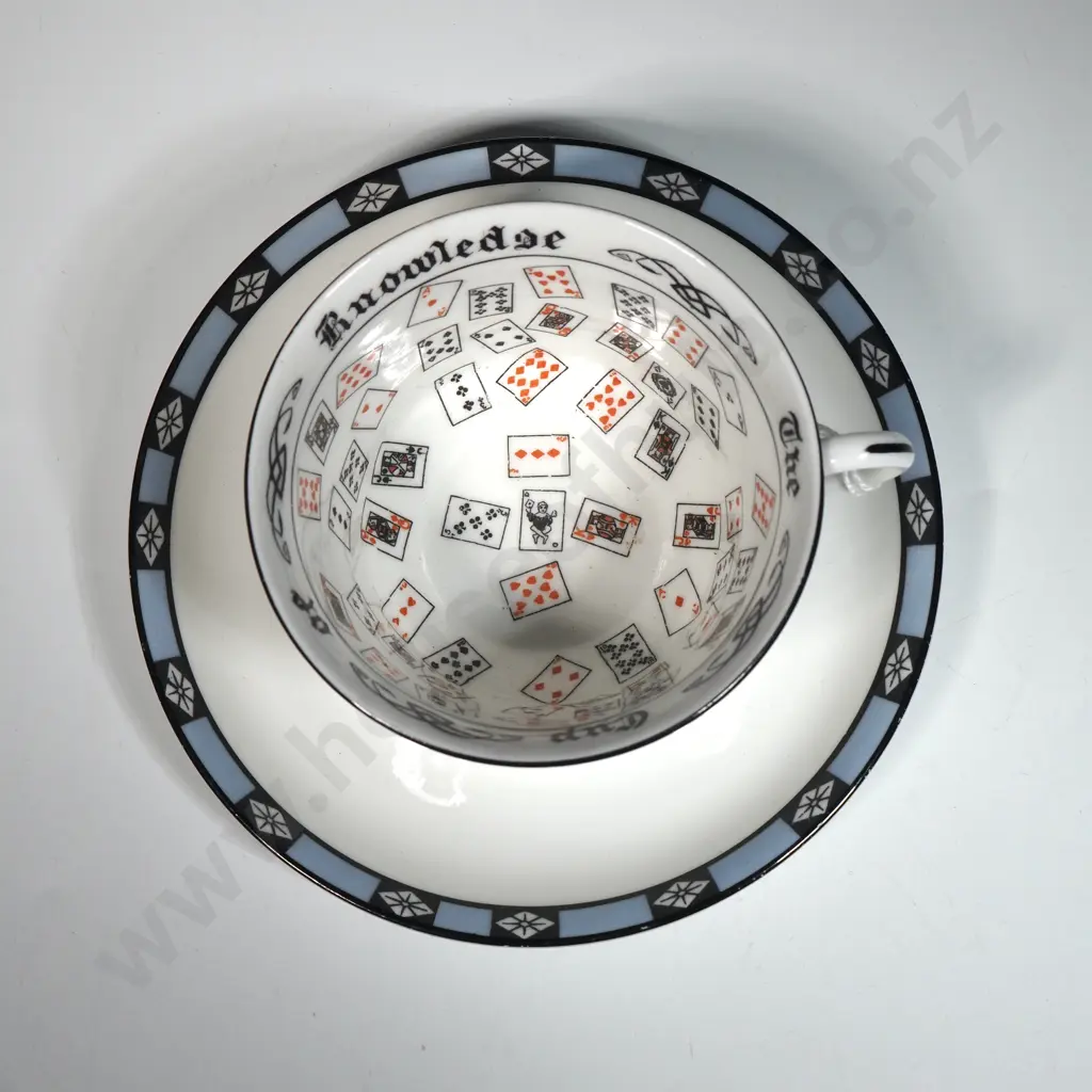 Aynsley "Cup Of Knowledge" Tea Cup & Saucer For Fortune Telling Image 1++