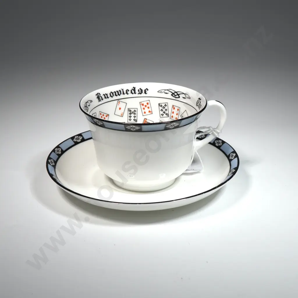 Aynsley "Cup Of Knowledge" Tea Cup & Saucer For Fortune Telling Image 1++