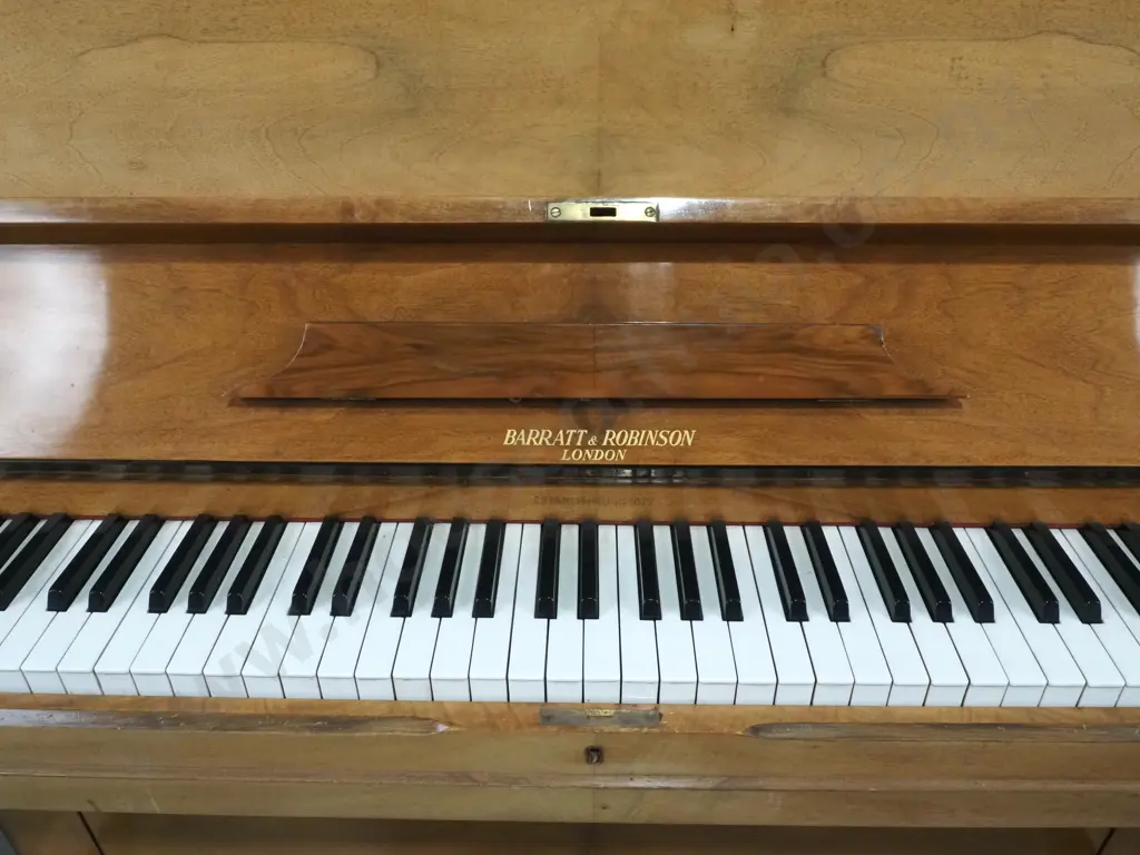 Barratt &  Robinson London  Walnut Upright Piano Image 1++