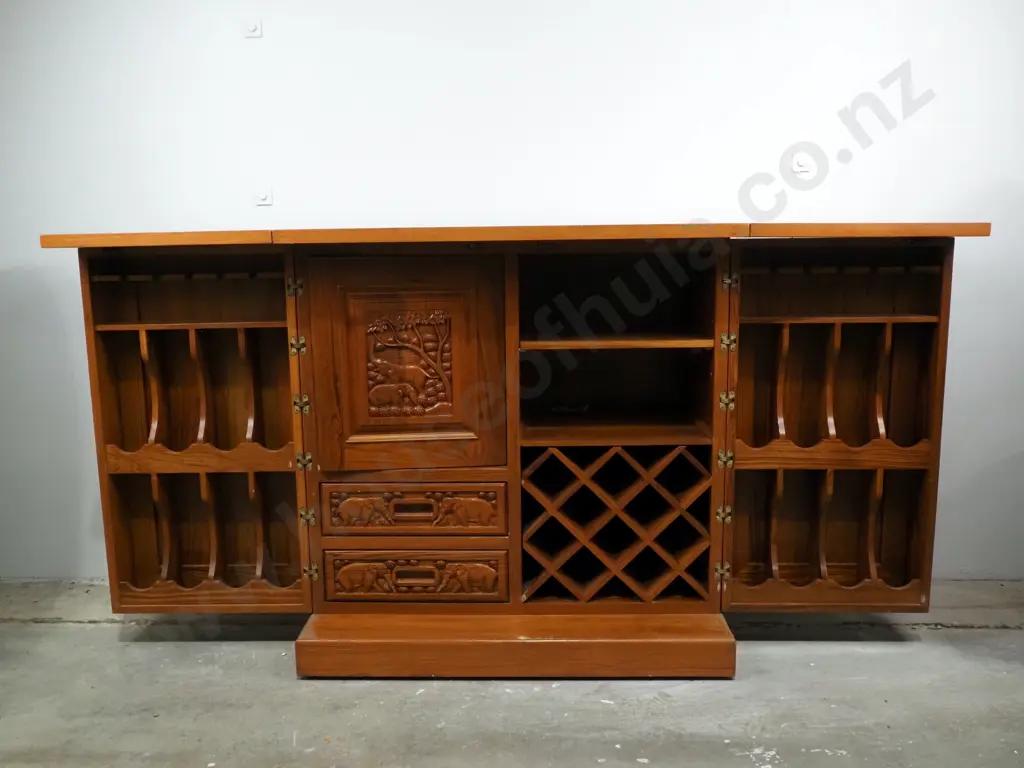 Chinese Bar/Cocktail Solid Wood Cabinet Image 1++