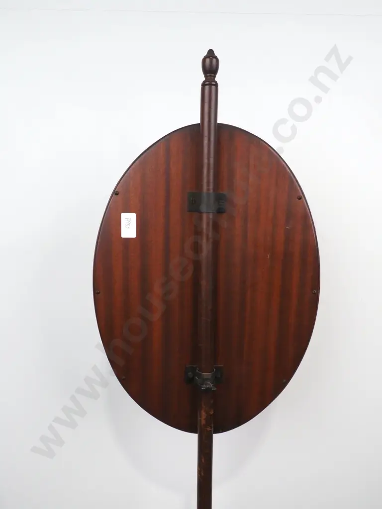 Vintage Needlepoint Fireside Pole Screen w Adjustable Oval Shield On a Tripod Base Image 1++