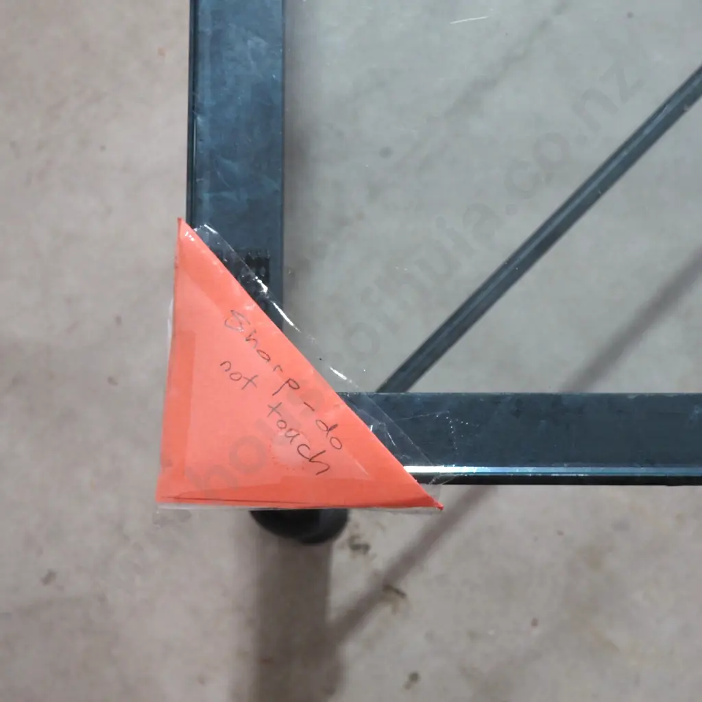 Giacometti Style Wrought Iron & Glass Square Table Image 1++