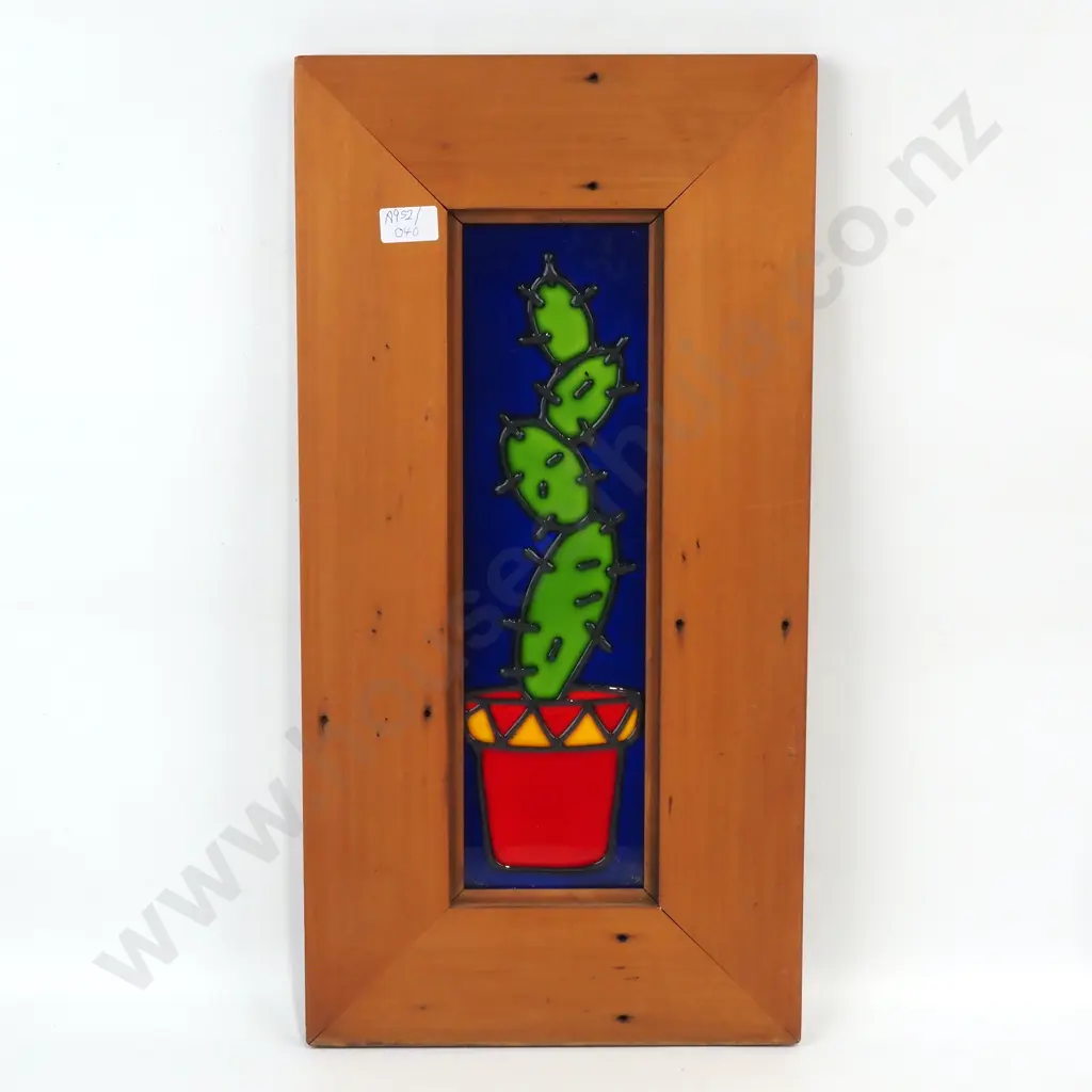 Artist Unknown - Cactus, Stained Glass Image 1++