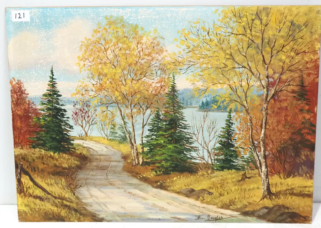 E Douglas, Lake Simco Canada. Oil On Board. Signed. 400 x 555mm  Image 1++