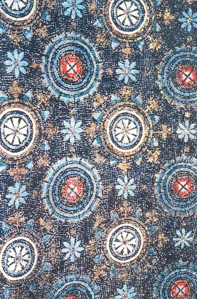 Floral Decoration Detail from Byzantine Mosaics, Ravenna – Print Image 1++
