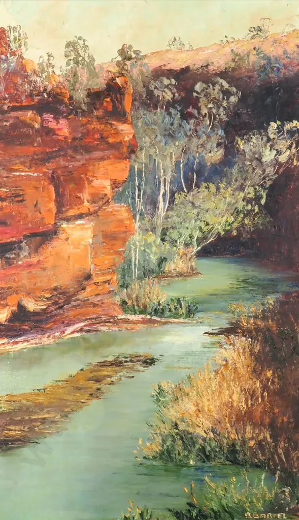 Barbara Bartel - Rock Pool Western Australia, Oil Image 1++