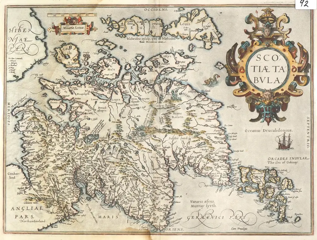 Artist Unknown - Antique Map of Scotland, Print Image 1++