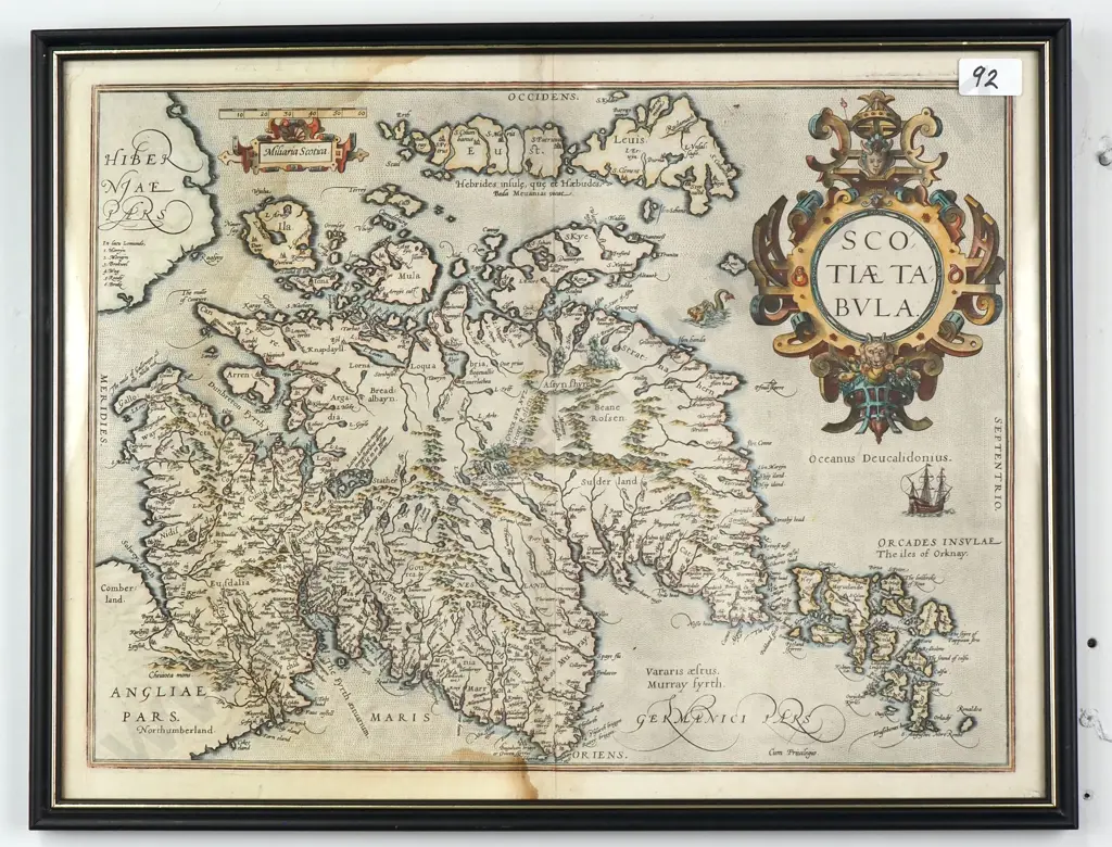 Artist Unknown - Antique Map of Scotland, Print Image 1++