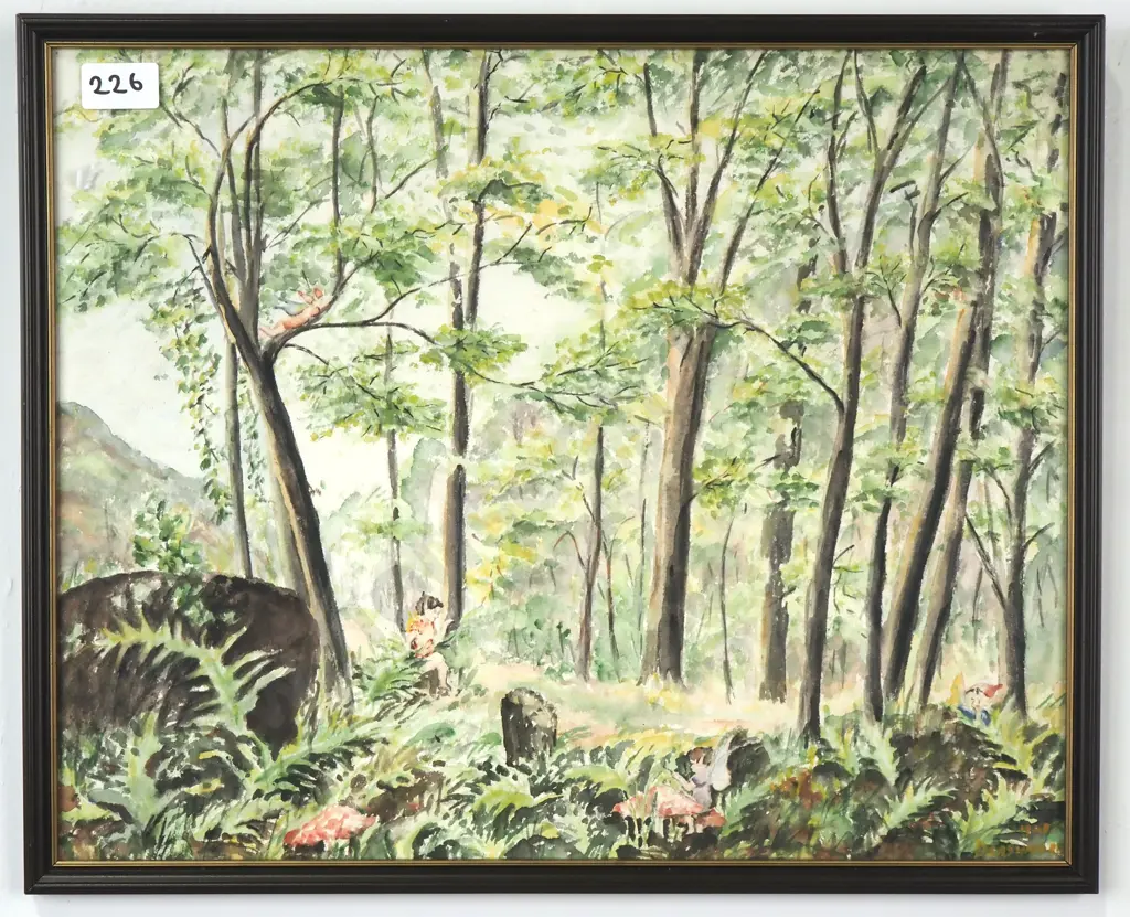 D Cashmore - Fairies In the Wood, Watercolour Image 1++