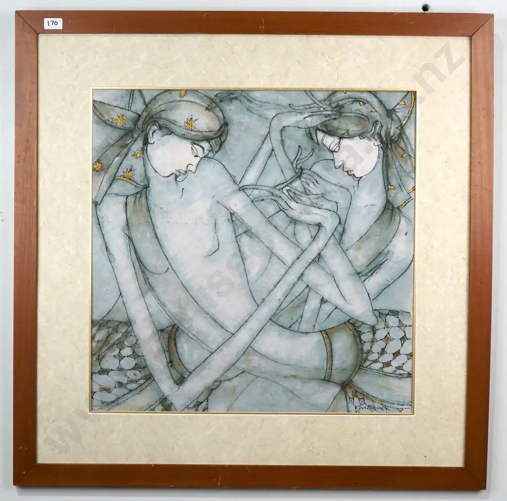 Art Print Depicting Two Females Intertwined Image 1++