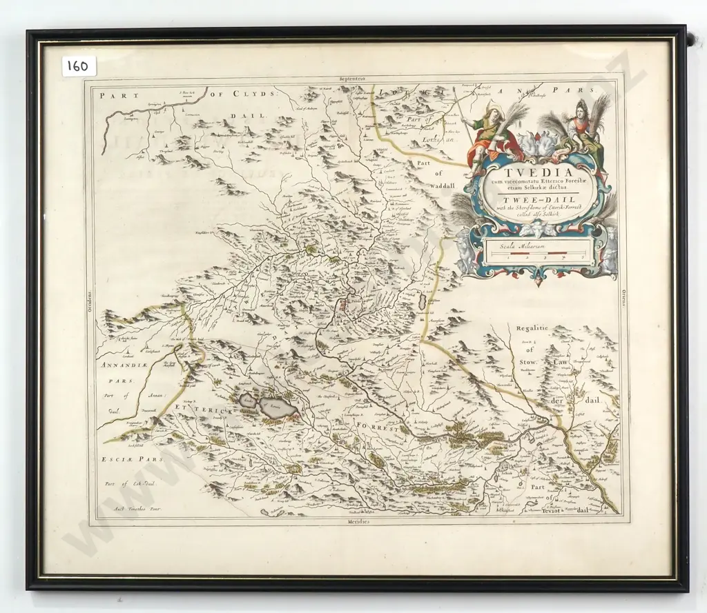 Reproduction Map Titled "Tvedia Cum Vicecomitatu Etterico Forestae etiam Selkirkae Dictus" Image 1++