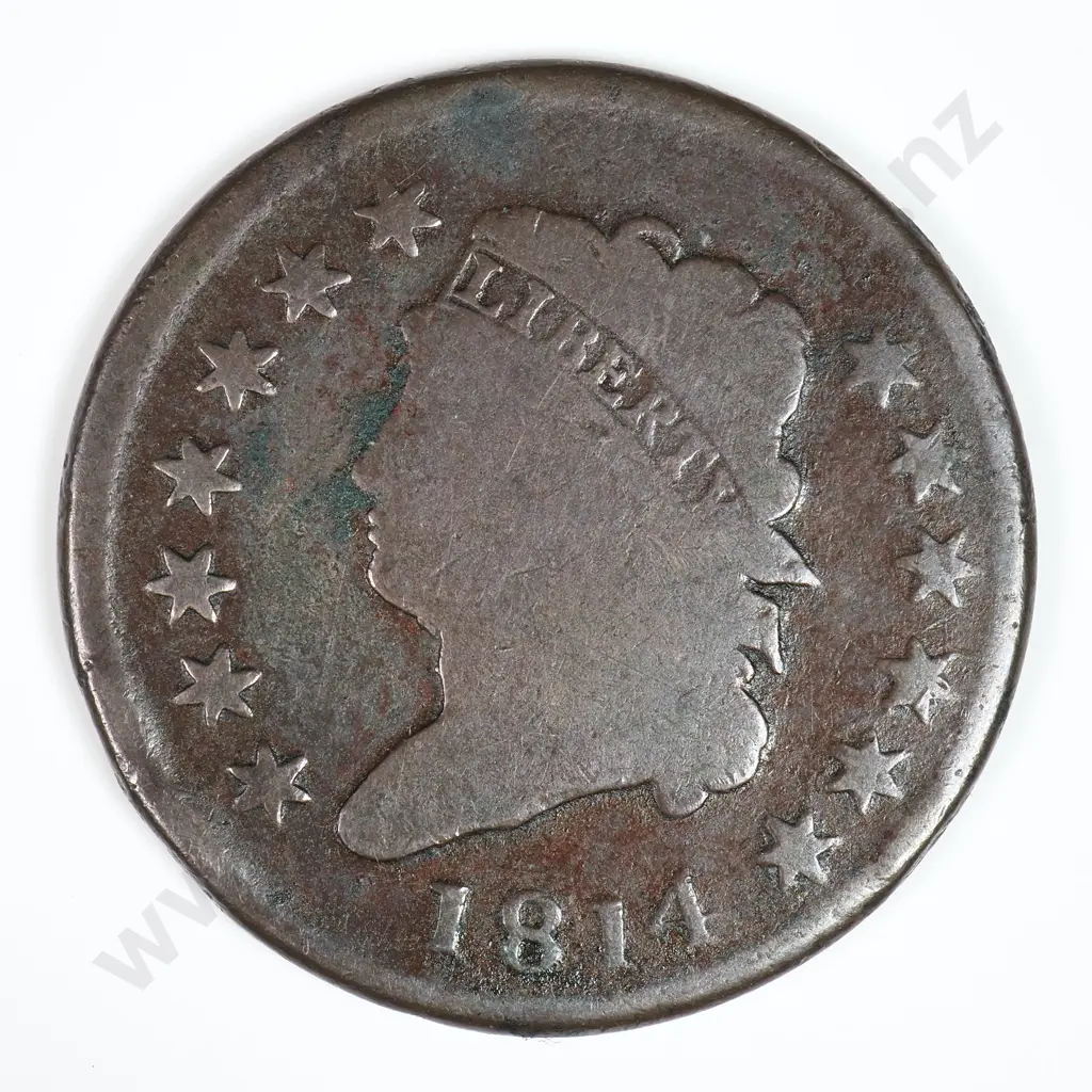 Large Cent: 1814 - Very Good. C.V USD $278 ( NZD $480 ) Image 1++