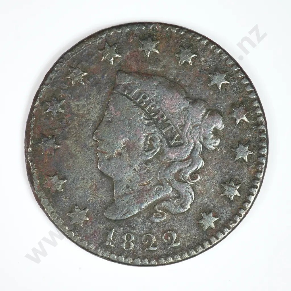 Large Cent: 1822 - Good. C.V USD $42 ( NZD $70 ) Image 1++