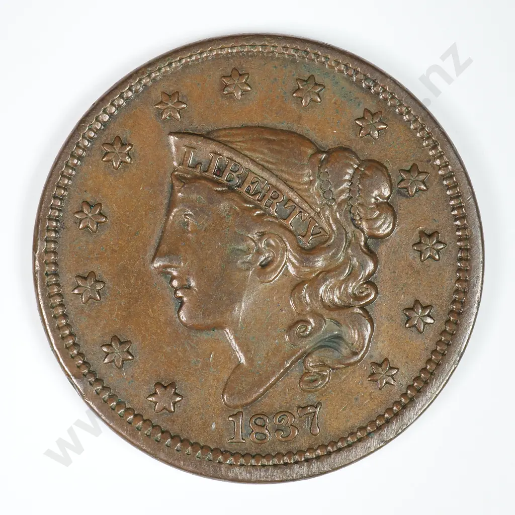 Large Cent: 1837 - Extremely Fine. C.V USD $184 ( NZD $320 ) Image 1++