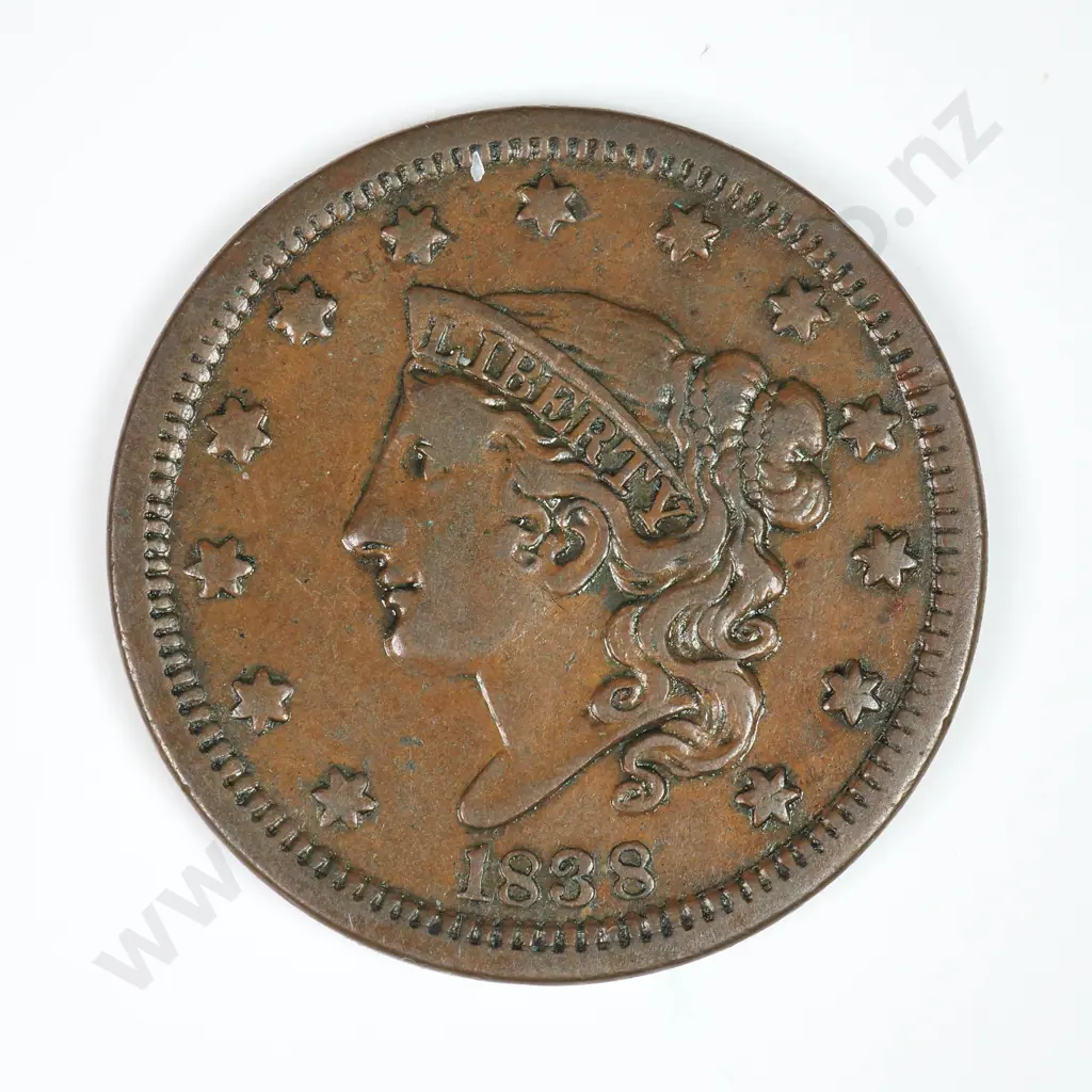 Large Cent: 1838 - Extremely Fine. C.V USD $184 ( NZD $320 ) Image 1++