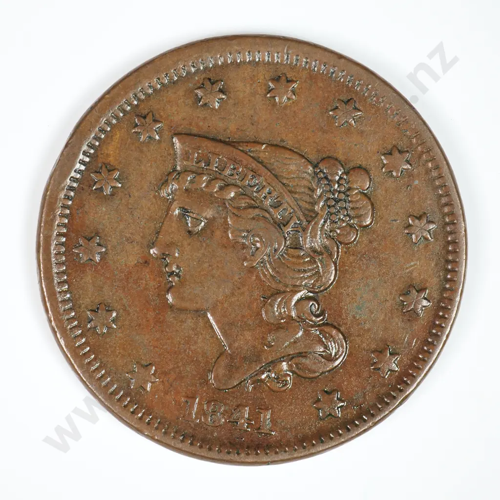 Large Cent: 1841 - Extremely Fine. C.V USD $286 ( NZD $495 ) Image 1++