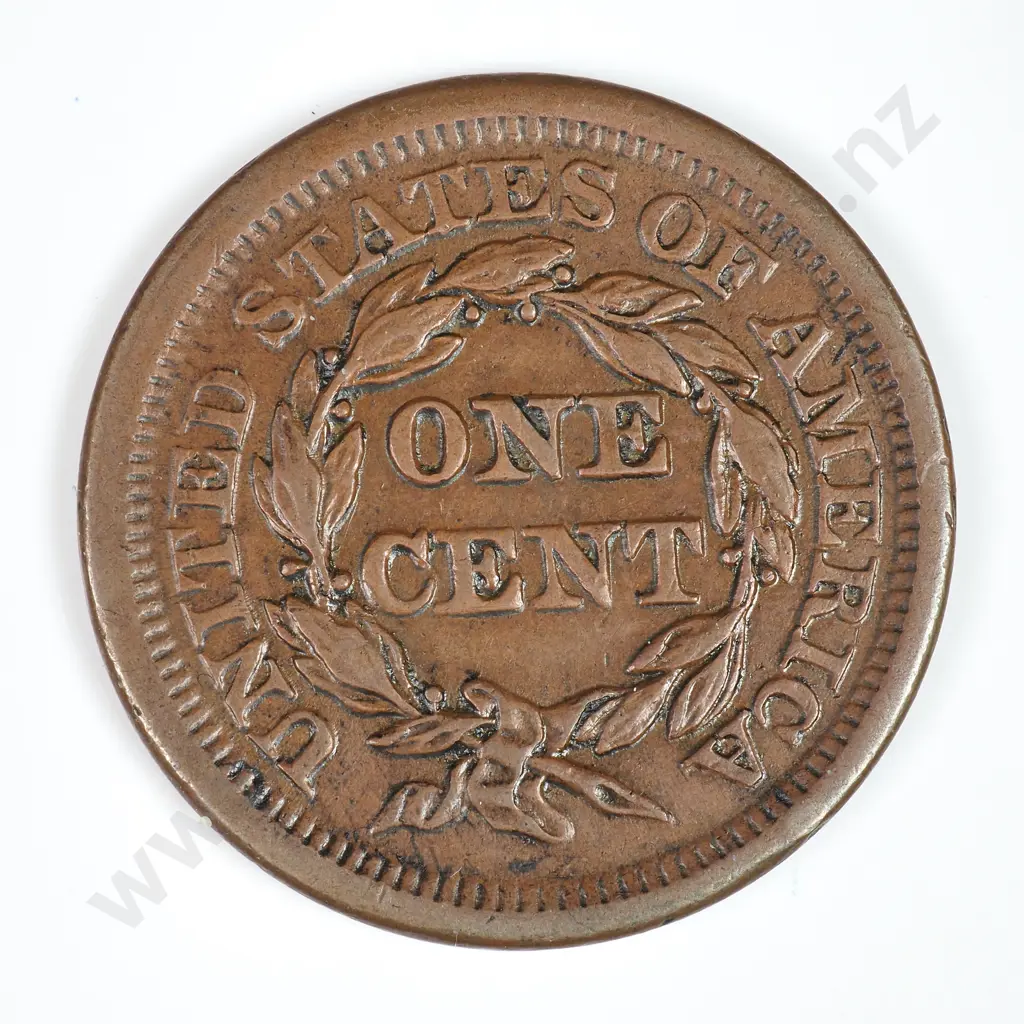 Large Cent: 1854 - Extremely Fine. C.V USD $184 ( NZD $320 ) Image 1++