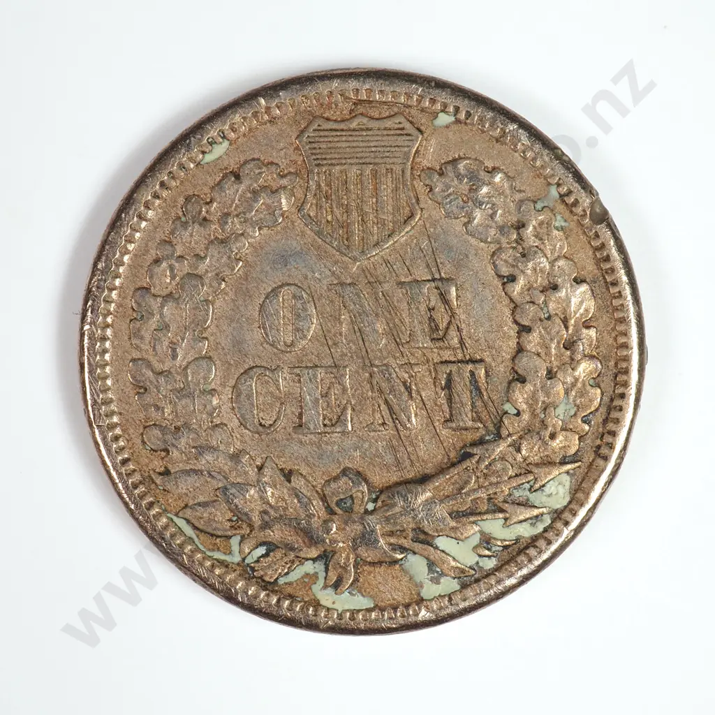 Indian Head Cent: 1861 - Very Fine ( Cleaned ). Image 1++